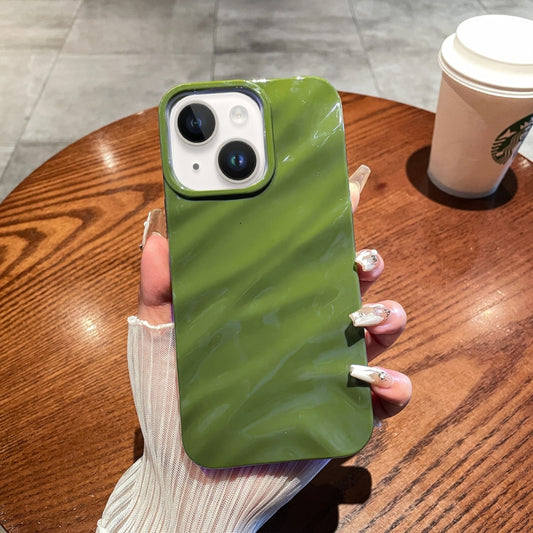 For iPhone 14 Plus Solid Color Wave Texture TPU Phone Case(Green) - iPhone 14 Plus Cases by PMC Jewellery | Online Shopping South Africa | PMC Jewellery