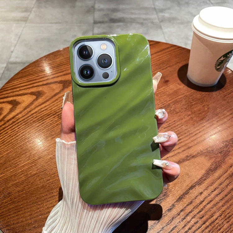 For iPhone 13 Pro Solid Color Wave Texture TPU Phone Case(Green) - iPhone 13 Pro Cases by PMC TechLife | Online Shopping South Africa | PMC TechLife
