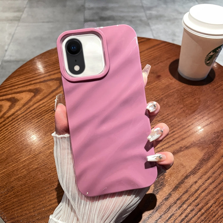 For iPhone XR Solid Color Wave Texture TPU Phone Case(Taro Purple) - More iPhone Cases by PMC Jewellery | Online Shopping South Africa | PMC Jewellery