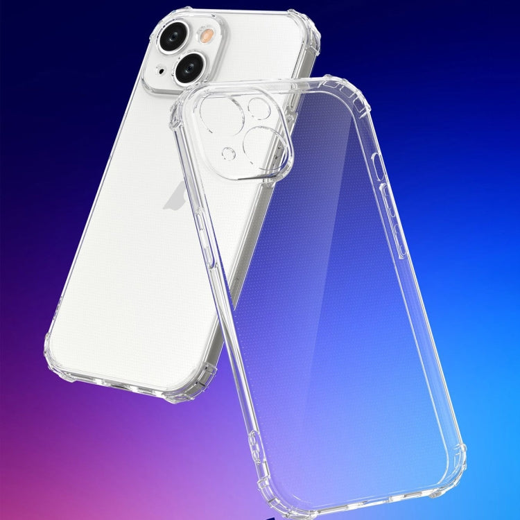 For iPhone 15 Four-Corner Shockproof Clear TPU Phone Case(Transparent) - iPhone 15 Cases by PMC Jewellery | Online Shopping South Africa | PMC Jewellery