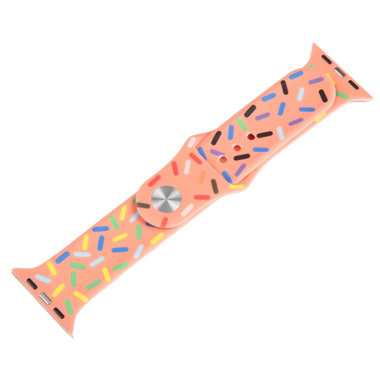 Rainbow Raindrops Silicone Watch Band For Apple Watch 42mm(Orange) - Watch Bands by PMC TechLife | Online Shopping South Africa | PMC TechLife