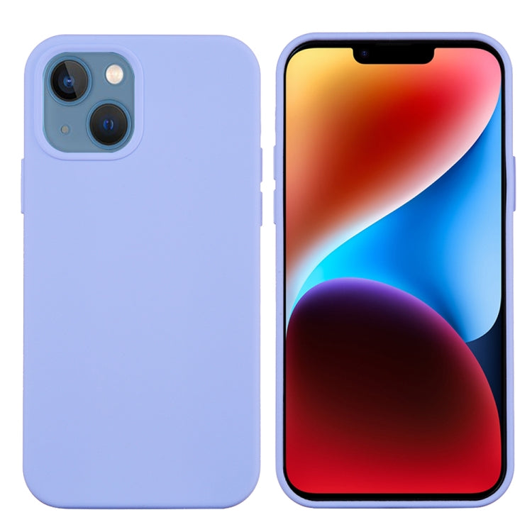 For iPhone 15 Solid Color Silicone Phone Case(Purple) - iPhone 15 Cases by PMC TechLife | Online Shopping South Africa | PMC TechLife
