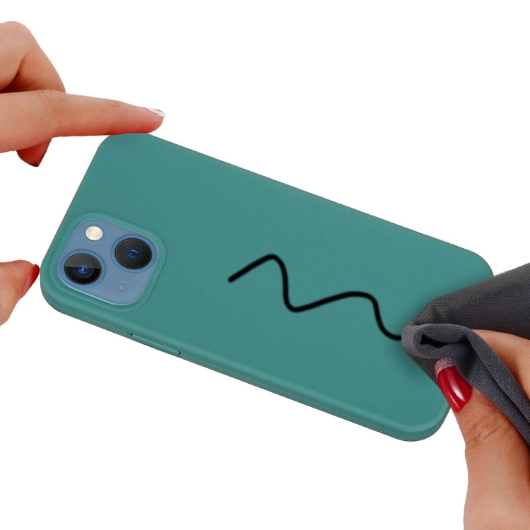 For iPhone 15 Plus Solid Color Silicone Phone Case(Pine Needle Green) - iPhone 15 Plus Cases by PMC TechLife | Online Shopping South Africa | PMC TechLife