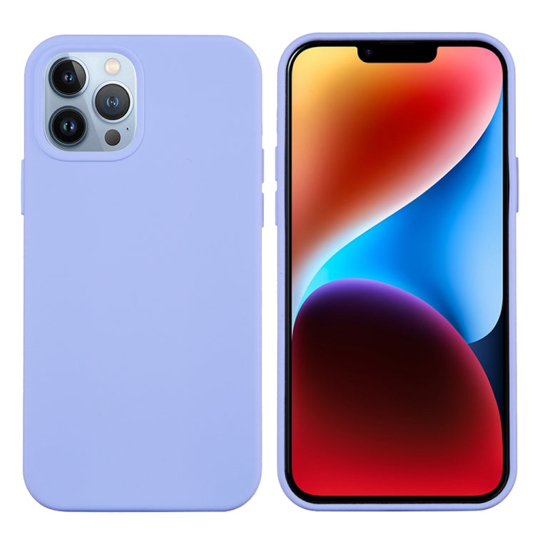 For iPhone 15 Pro Solid Color Silicone Phone Case(Purple) - iPhone 15 Pro Cases by PMC TechLife | Online Shopping South Africa | PMC TechLife