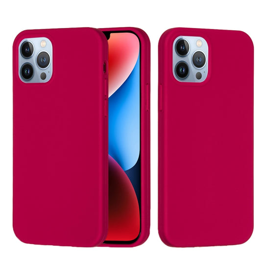 For iPhone 15 Pro Solid Color Silicone Phone Case(Rose Red) - iPhone 15 Pro Cases by PMC Jewellery | Online Shopping South Africa | PMC Jewellery