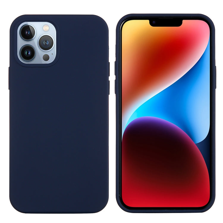 For iPhone 15 Pro Solid Color Silicone Phone Case(Midnight Blue) - iPhone 15 Pro Cases by PMC Jewellery | Online Shopping South Africa | PMC Jewellery