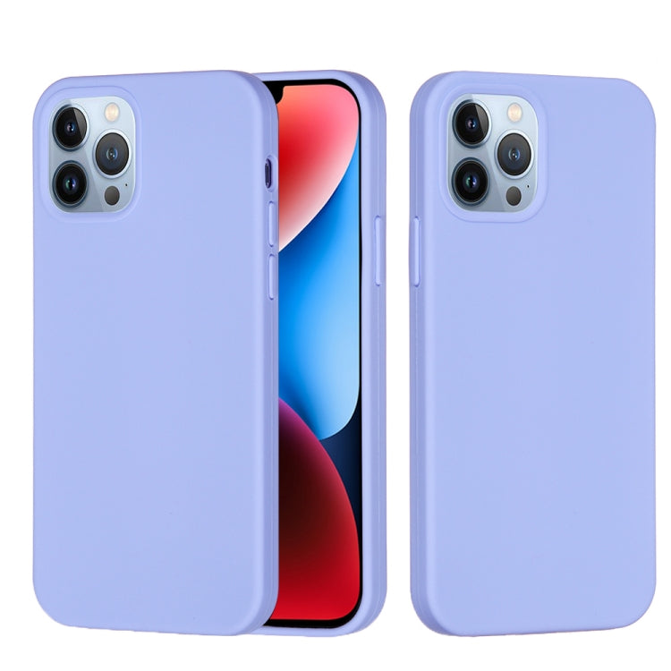 For iPhone 15 Pro Max Solid Color Silicone Phone Case(Purple) - iPhone 15 Pro Max Cases by PMC TechLife | Online Shopping South Africa | PMC TechLife