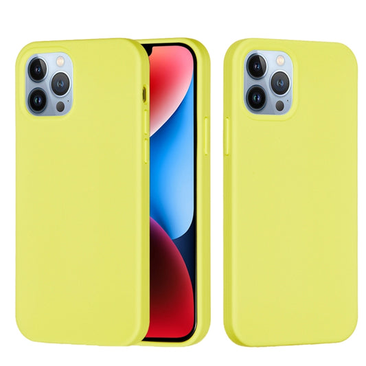 For iPhone 15 Pro Max Solid Color Silicone Phone Case(Lemon Yellow) - iPhone 15 Pro Max Cases by PMC Jewellery | Online Shopping South Africa | PMC Jewellery