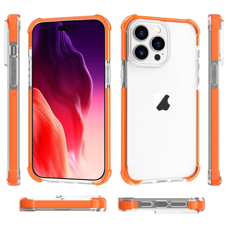 For iPhone 15 Pro Max Four-corner Shockproof TPU + Acrylic Phone Case(Orange) - iPhone 15 Pro Max Cases by PMC Jewellery | Online Shopping South Africa | PMC Jewellery