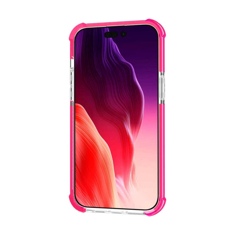 For iPhone 15 Pro Max Four-corner Shockproof TPU Hybrid Acrylic Phone Case(Pink) - iPhone 15 Pro Max Cases by PMC TechLife | Online Shopping South Africa | PMC TechLife | Buy Now Pay Later Mobicred