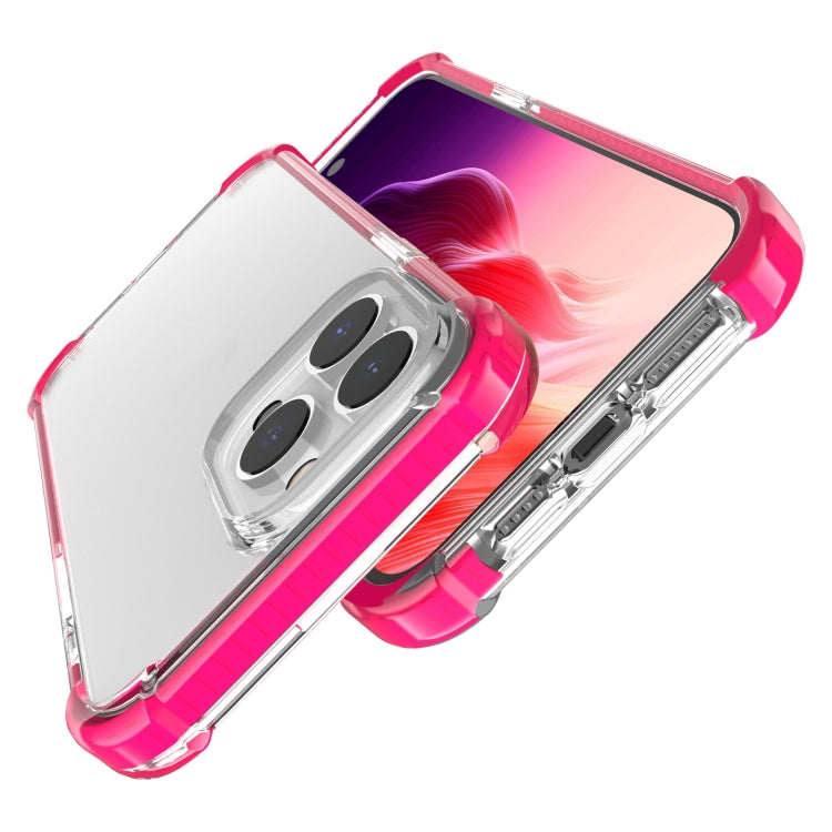 For iPhone 15 Pro Max Four-corner Shockproof TPU Hybrid Acrylic Phone Case(Pink) - iPhone 15 Pro Max Cases by PMC TechLife | Online Shopping South Africa | PMC TechLife | Buy Now Pay Later Mobicred