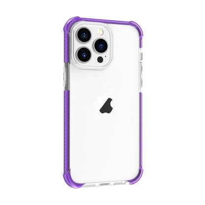 For iPhone 15 Pro Four-corner Shockproof TPU + Acrylic Phone Case(Purple) - iPhone 15 Pro Cases by PMC Jewellery | Online Shopping South Africa | PMC Jewellery