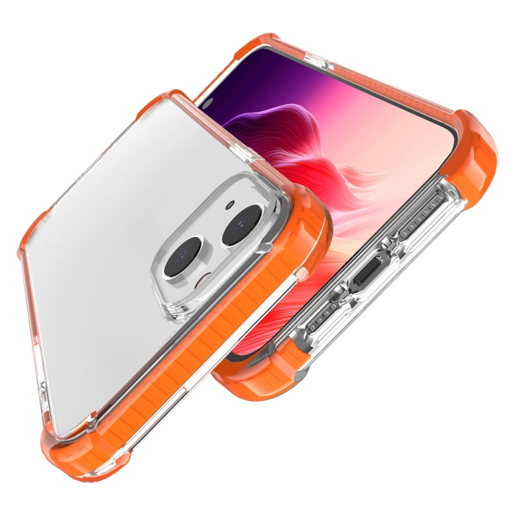 For iPhone 15 Plus Four-corner Shockproof TPU + Acrylic Phone Case(Orange) - iPhone 15 Plus Cases by PMC Jewellery | Online Shopping South Africa | PMC Jewellery