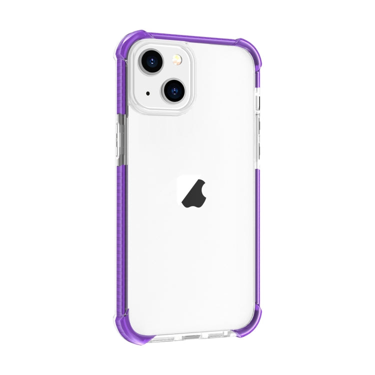 For iPhone 15 Plus Four-corner Shockproof TPU + Acrylic Phone Case(Purple) - iPhone 15 Plus Cases by PMC Jewellery | Online Shopping South Africa | PMC Jewellery