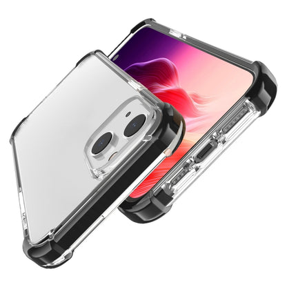 For iPhone 15 Plus Four-corner Shockproof TPU + Acrylic Phone Case(Black + Transparent) - iPhone 15 Plus Cases by PMC Jewellery | Online Shopping South Africa | PMC Jewellery