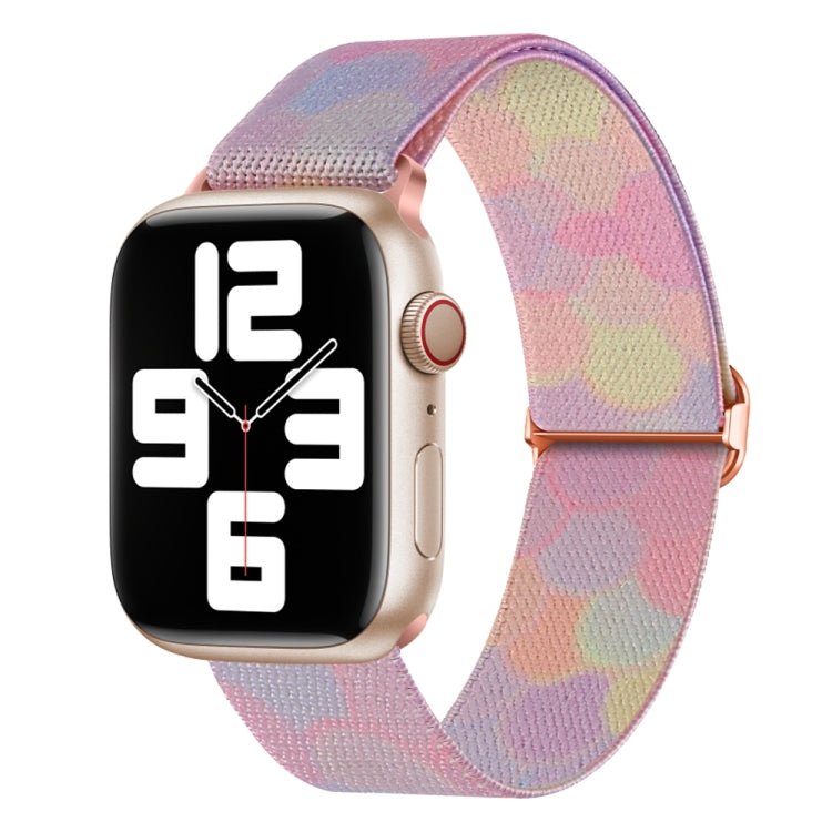For Apple Watch SE 44mm Painted Pattern Nylon Replacement Watch Band(Symphony Bubbles) - Watch Bands by PMC TechLife | Online Shopping South Africa | PMC TechLife