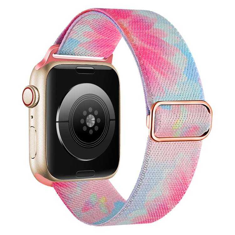 For Apple Watch 3 38mm Painted Pattern Nylon Replacement Watch Band(Flower Butterfly) - Watch Bands by PMC TechLife | Online Shopping South Africa | PMC TechLife
