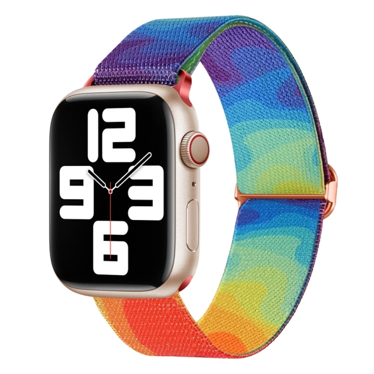 For Apple Watch SE 2023 44mm Painted Pattern Nylon Replacement Watch Band(Liquid Colorful) - free shipping - PMC TechLife - Order now!