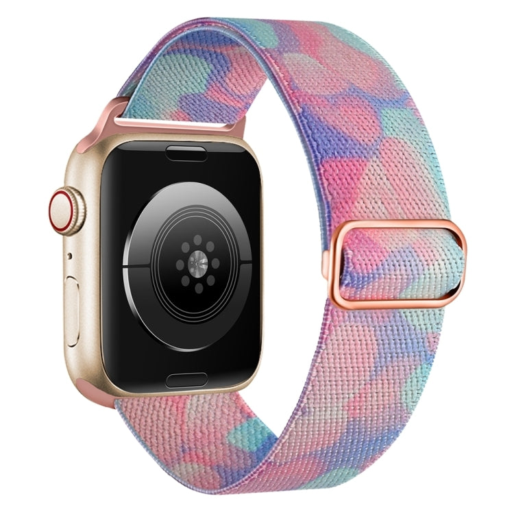 For Apple Watch 9 41mm Painted Pattern Nylon Replacement Watch Band(Water Fluid) - Watch Bands by PMC TechLife | Online Shopping South Africa | PMC TechLife