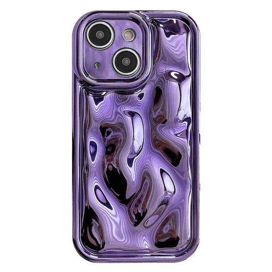 For iPhone 14 Electroplating Meteorite Texture TPU Phone Case(Purple) - iPhone 14 Cases by PMC Jewellery | Online Shopping South Africa | PMC Jewellery