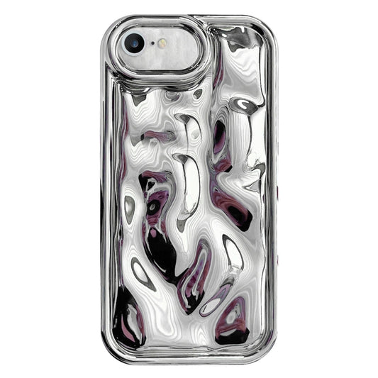 For iPhone SE 2022 /2020 / 8 / 7 Electroplating Meteorite Texture TPU Phone Case(Silver) - iPhone SE 2022 / 2020 / 8 / 7 Cases by PMC Jewellery | Online Shopping South Africa | PMC Jewellery