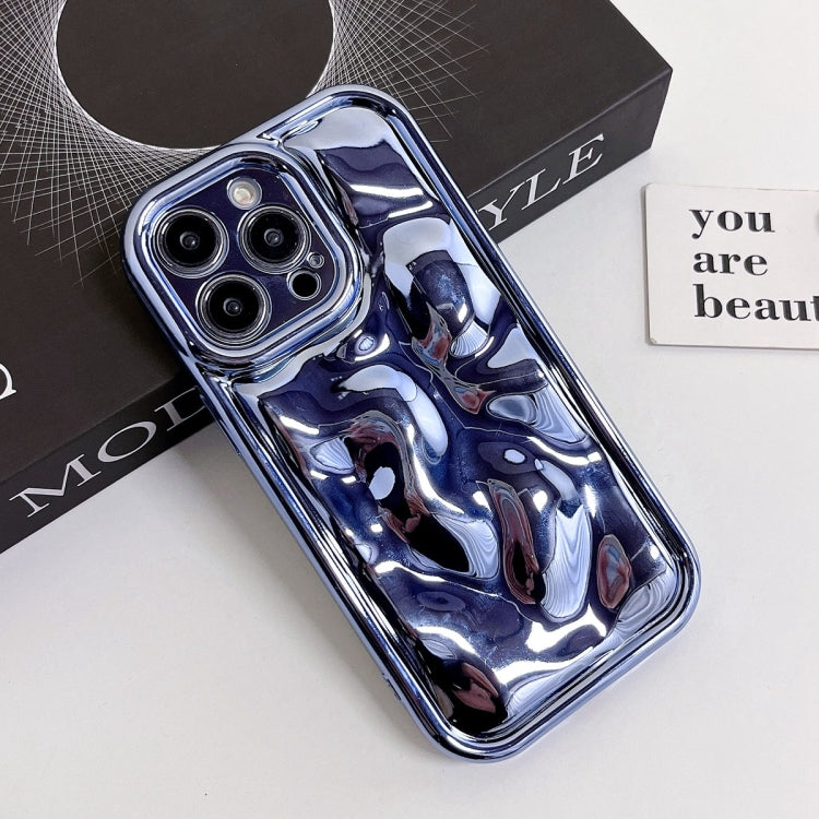 For iPhone 12 Pro Max Electroplating Meteorite Texture TPU Phone Case(Blue) - free shipping - PMC TechLife - Order now!