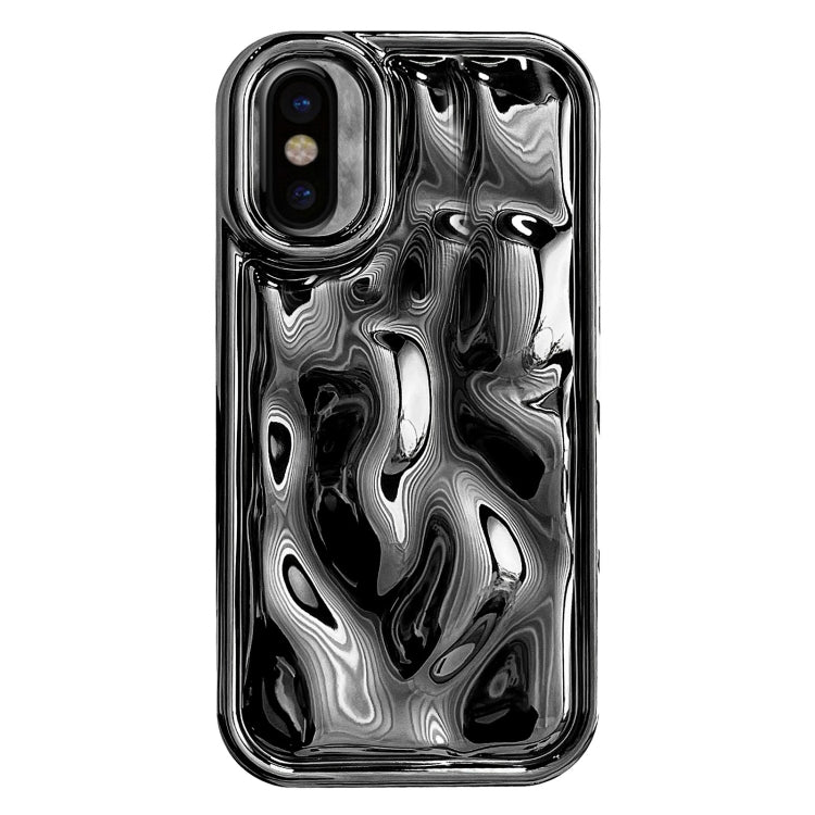 For iPhone XS Max Electroplating Meteorite Texture TPU Phone Case(Black) - free shipping - PMC TechLife - Order now!