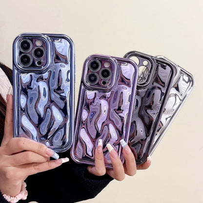 For iPhone 14 Plus Electroplating Meteorite Texture TPU Phone Case(Purple) - iPhone 14 Plus Cases by PMC Jewellery | Online Shopping South Africa | PMC Jewellery