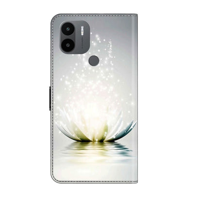 For Xiaomi Redmi A1+ / A2 / A2+ Crystal 3D Shockproof Protective Leather Phone Case(Light Lotus) - Xiaomi Cases by PMC Jewellery | Online Shopping South Africa | PMC Jewellery