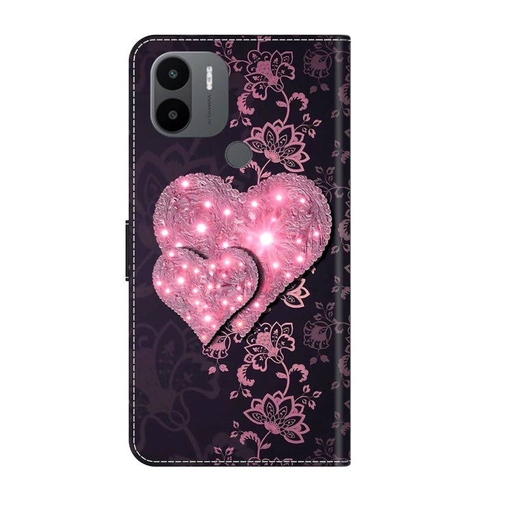 For Xiaomi Redmi A1+ / A2 / A2+ Crystal 3D Shockproof Protective Leather Phone Case(Lace Love) - free shipping - PMC TechLife - Order now!