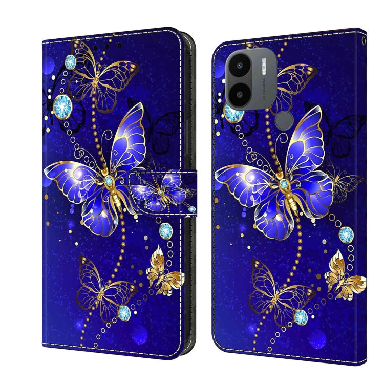 For Xiaomi Redmi A1+ / A2 / A2+ Crystal 3D Shockproof Protective Leather Phone Case(Diamond Butterfly) - Xiaomi Cases by PMC Jewellery | Online Shopping South Africa | PMC Jewellery