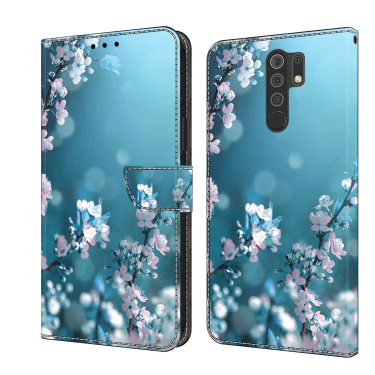 For Xiaomi Redmi 9 Crystal 3D Shockproof Protective Leather Phone Case(Plum Flower) - Xiaomi Cases by PMC Jewellery | Online Shopping South Africa | PMC Jewellery