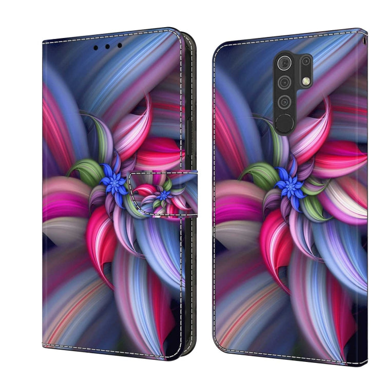 For Xiaomi Redmi 9 Crystal 3D Shockproof Protective Leather Phone Case(Colorful Flower) - Xiaomi Cases by PMC Jewellery | Online Shopping South Africa | PMC Jewellery