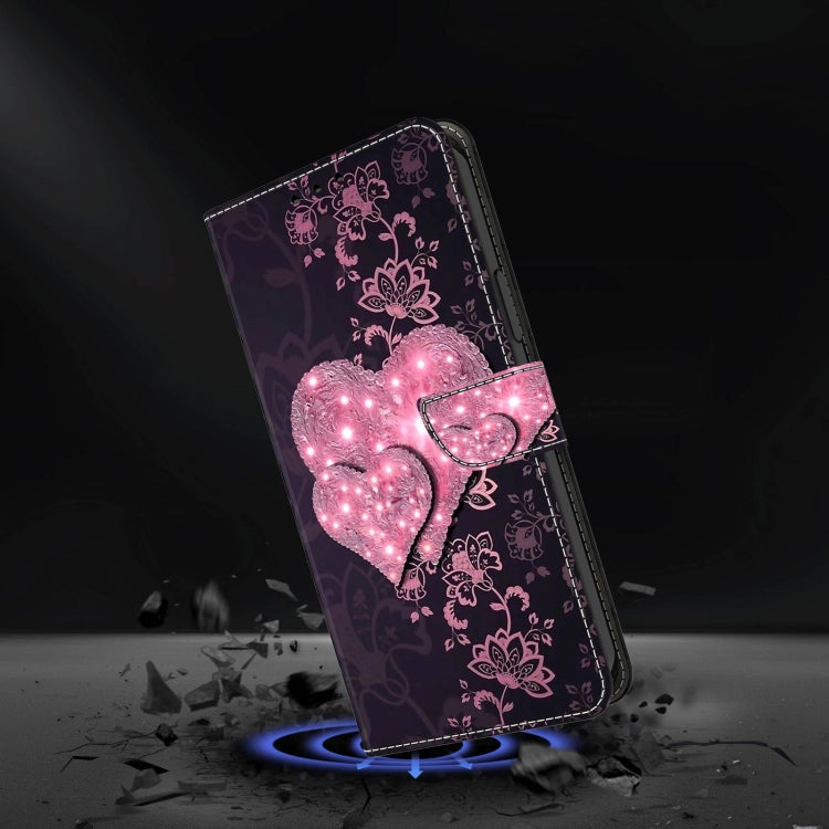 For Xiaomi Redmi 9C Crystal 3D Shockproof Protective Leather Phone Case(Lace Love) - Xiaomi Cases by PMC Jewellery | Online Shopping South Africa | PMC Jewellery