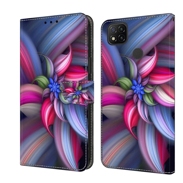 For Xiaomi Redmi 9C Crystal 3D Shockproof Protective Leather Phone Case(Colorful Flower) - free shipping - PMC TechLife - Order now!