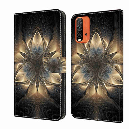 For Xiaomi Redmi 9T Crystal 3D Shockproof Protective Leather Phone Case(Luminous Building) - Xiaomi Cases by PMC Jewellery | Online Shopping South Africa | PMC Jewellery