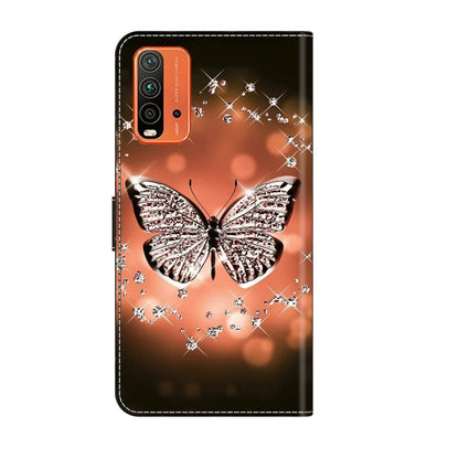 For Xiaomi Redmi 9T Crystal 3D Shockproof Protective Leather Phone Case(Crystal Butterfly) - Xiaomi Cases by PMC Jewellery | Online Shopping South Africa | PMC Jewellery