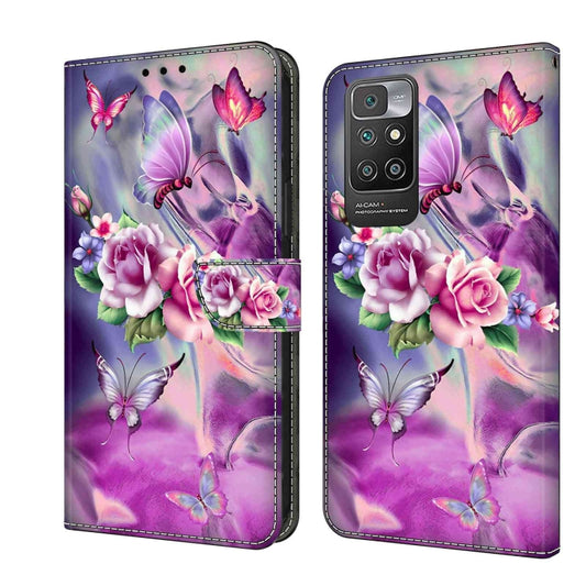 For Xiaomi Redmi 10 Crystal 3D Shockproof Protective Leather Phone Case(Butterfly) - Xiaomi Cases by PMC Jewellery | Online Shopping South Africa | PMC Jewellery