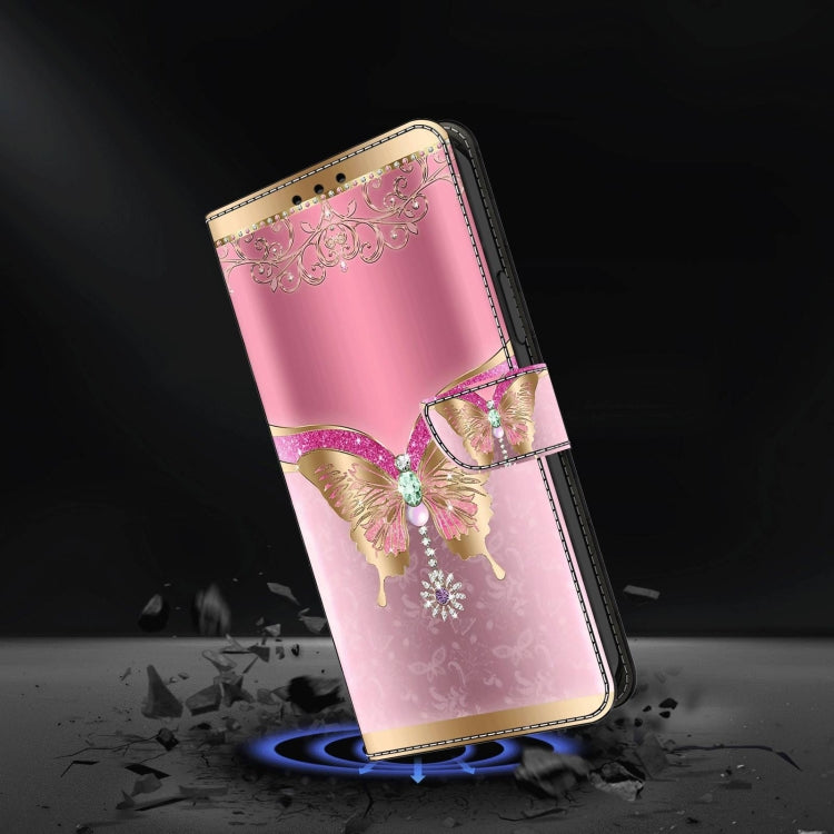 For Xiaomi Redmi Note 8 Pro Crystal 3D Shockproof Protective Leather Phone Case(Pink Bottom Butterfly) - free shipping - PMC TechLife - Order now!
