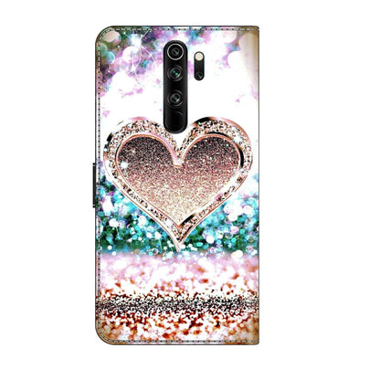 For Xiaomi Redmi Note 8 Pro Crystal 3D Shockproof Protective Leather Phone Case(Pink Diamond Heart) - Xiaomi Cases by PMC Jewellery | Online Shopping South Africa | PMC Jewellery