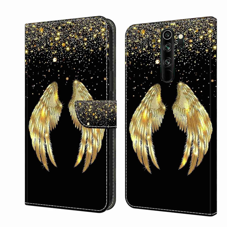 For Xiaomi Redmi Note 8 Pro Crystal 3D Shockproof Protective Leather Phone Case(Golden Wings) - Xiaomi Cases by PMC Jewellery | Online Shopping South Africa | PMC Jewellery