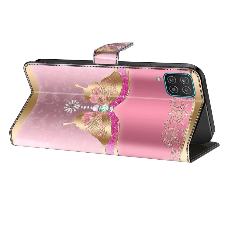 For Xiaomi Redmi Note 8T Crystal 3D Shockproof Protective Leather Phone Case(Pink Bottom Butterfly) - free shipping - PMC TechLife - Order now!