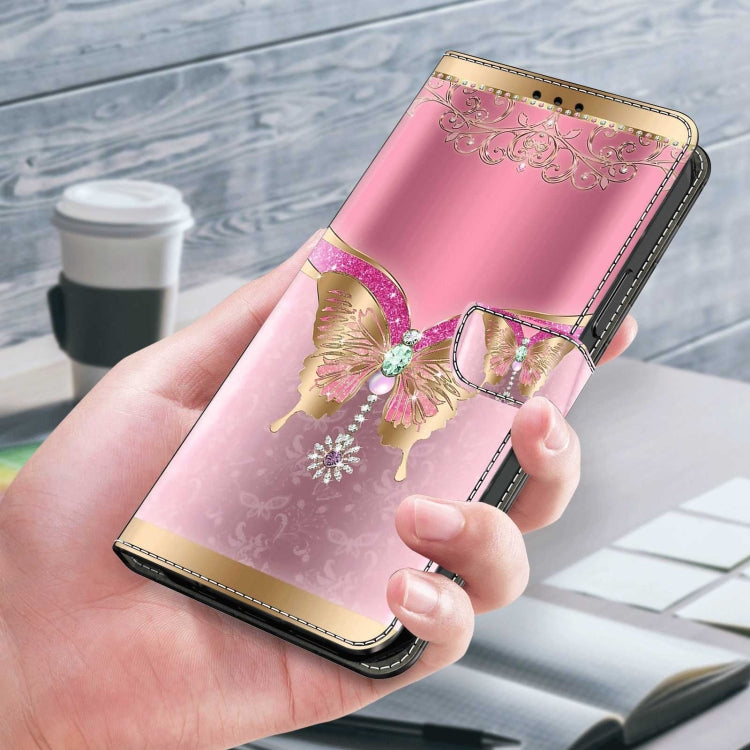 For Xiaomi Redmi Note 8T Crystal 3D Shockproof Protective Leather Phone Case(Pink Bottom Butterfly) - free shipping - PMC TechLife - Order now!