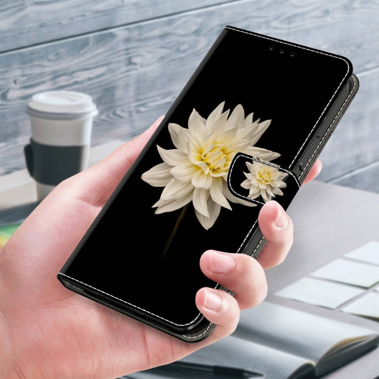 For Xiaomi Redmi Note 10 4G Crystal 3D Shockproof Protective Leather Phone Case(White Flower) - free shipping - PMC TechLife - Order now!