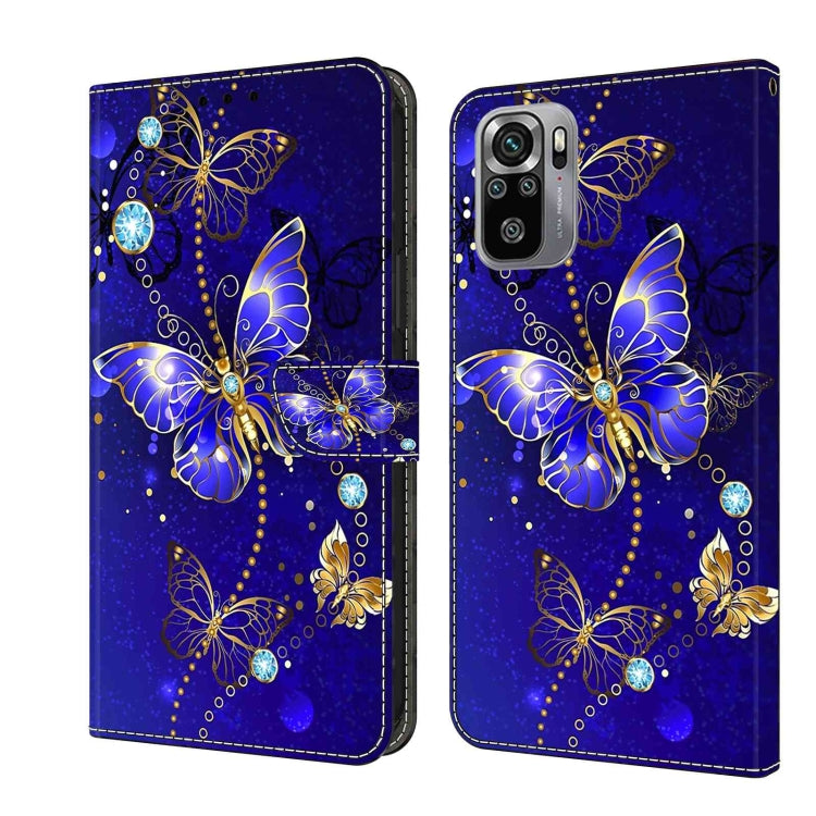 For Xiaomi Redmi Note 10 4G Crystal 3D Shockproof Protective Leather Phone Case(Diamond Butterfly) - Xiaomi Cases by PMC Jewellery | Online Shopping South Africa | PMC Jewellery