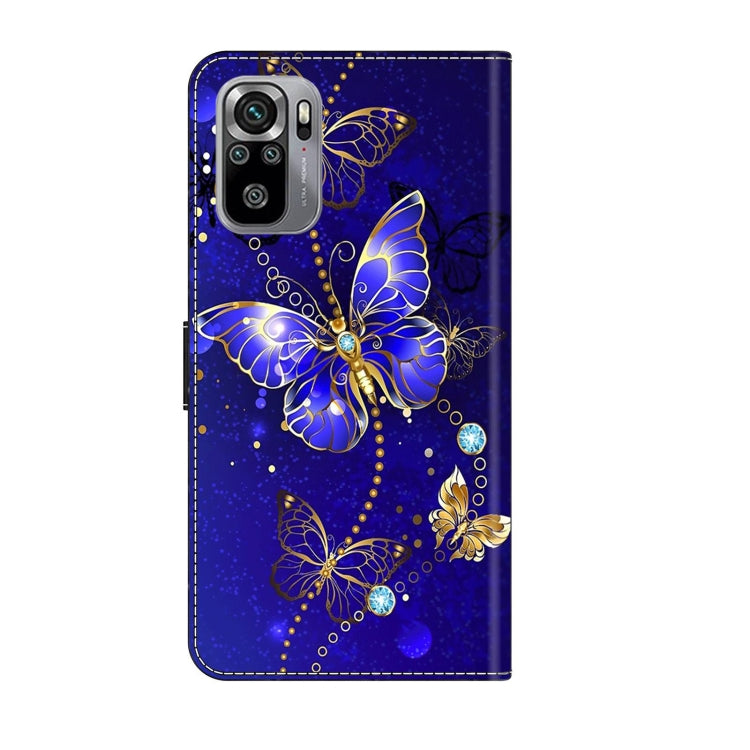 For Xiaomi Redmi Note 10 4G Crystal 3D Shockproof Protective Leather Phone Case(Diamond Butterfly) - Xiaomi Cases by PMC Jewellery | Online Shopping South Africa | PMC Jewellery