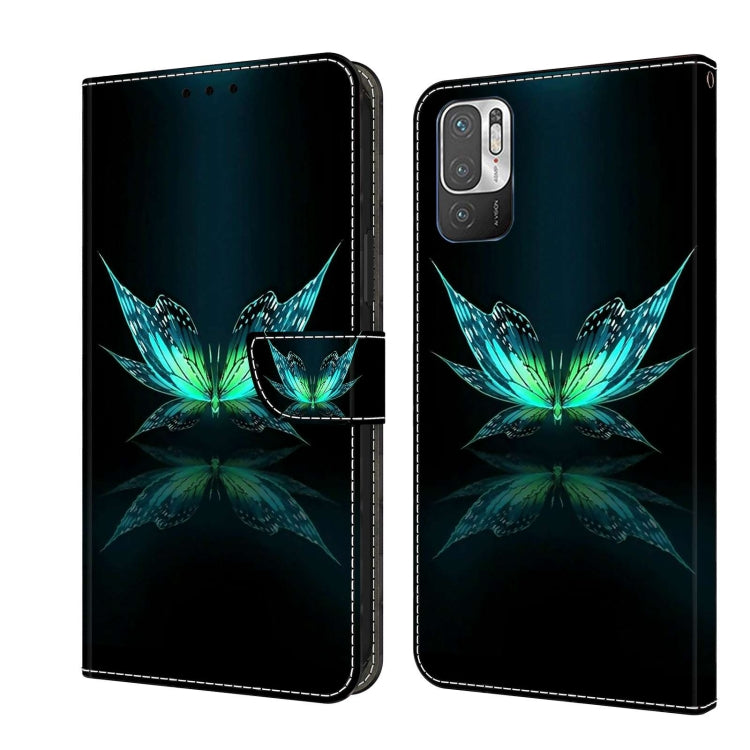 For Xiaomi Redmi Note 10 5G Crystal 3D Shockproof Protective Leather Phone Case(Reflection Dutterfly) - Xiaomi Cases by PMC Jewellery | Online Shopping South Africa | PMC Jewellery