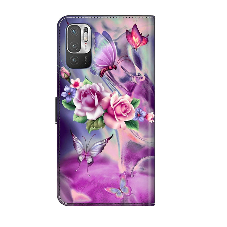 For Xiaomi Redmi Note 10 5G Crystal 3D Shockproof Protective Leather Phone Case(Butterfly) - Xiaomi Cases by PMC Jewellery | Online Shopping South Africa | PMC Jewellery