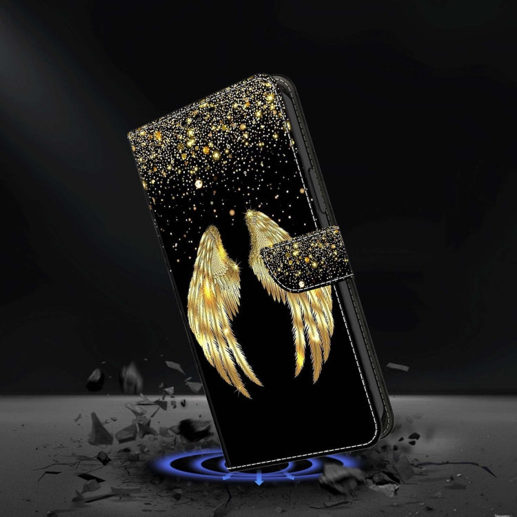 For Xiaomi Redmi Note 11 Pro 5G / 4G Global Crystal 3D Shockproof Protective Leather Phone Case(Golden Wings) - Xiaomi Cases by PMC Jewellery | Online Shopping South Africa | PMC Jewellery