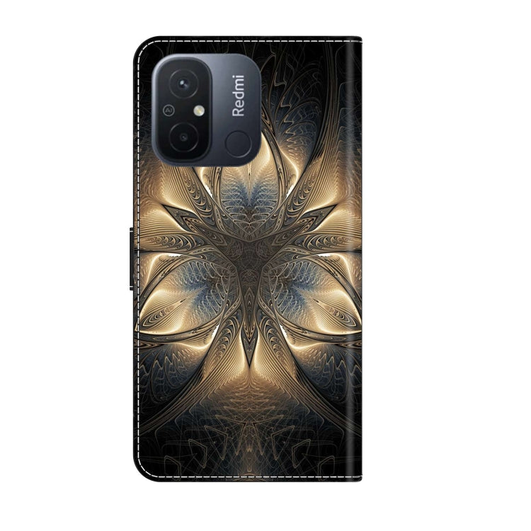 For Xiaomi Redmi 11A 4G / Redmi 12C Global Crystal 3D Shockproof Protective Leather Phone Case(Luminous Building) - Xiaomi Cases by PMC Jewellery | Online Shopping South Africa | PMC Jewellery